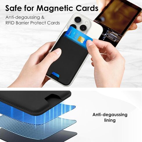 CreaDream Magsafe Wallet, Magnetic Card Wallet Holder with RFID for iPhone, Adjustable Stand with 5 Card Holder for iPhone 16/15/14/13/12 Series, Not for iPhone Mini, Sparkle Pink in Saudi Arabia