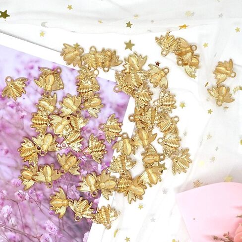 Honbay 50PCS Alloy Bee Honeybee Charm Pendants, DIY Craft Jewelry Making Accessory, 21x16mm (Antique bronze) in Saudi Arabia