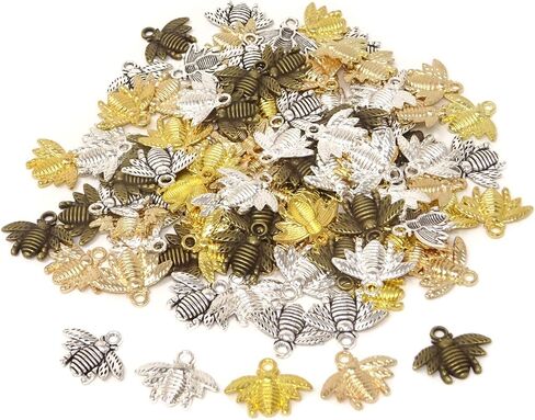Honbay 50PCS Alloy Bee Honeybee Charm Pendants, DIY Craft Jewelry Making Accessory, 21x16mm (Antique bronze) in Saudi Arabia