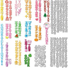 3 Pieces Easter Cutting Dies Happy Easter Die Cuts Easter Egg Cutting Dies for Card Making Metal Die Cuts Easter Craft Dies Cut Stencils for DIY Paper Craft Card Making Scrapbooking Album