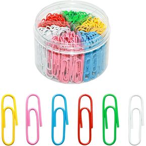 300pcs 2 بوصة مقاطع ورقية ملونة ، مقاطع الورق جامبو ، مقاطع ورقية كبيرة للمنزل ، استخدام المدارس والمكاتب ، مقطع الموثق الملون ، ألبومات DIY ، إلخ