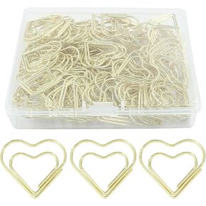 Hitefu 100 PCS Love Heart على شكل قلب ، مقاطع ورقية لطيفة صغيرة ، مقاطع ورقية صغيرة للديكور ، المنظمة ، الإشارات المرجعية ، المدرسة (الفضة)