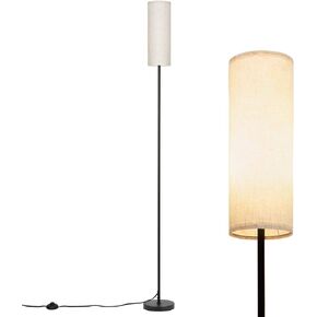 68-inch Modern Floor Lamp with Linen Shade, 3-Tone LED, Foot Switch - Suitable for Living Room, Bedroom, Office, Study, Nursery