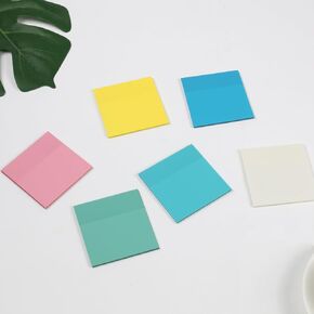 300 Sheets 6 Pads Transparent Sticky Notes, 3" x 3" Clear Sticky Notes Waterproof Self-Adhesive Translucent Sticky Notes pad for Books Annotation and Tracing, See Through Sticky Notes