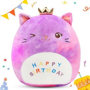 Easfan Birthday Cake Plush Pillow Soft Plush Toy Kawaii Stuffed Animal Home Room Decoration Birthday Gifts for Kids Toddlers in Kuwait