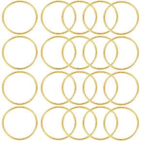 1 Box 20Pcs Metal O Rings 45mm(1.8") Gold O Ring Buckles Multi Purpose Round Split Key Rings Iron Jump Rings Buckle Bulk for Hardware Bags Dog Leashes Craft Projects DIY Keychains Women Belts