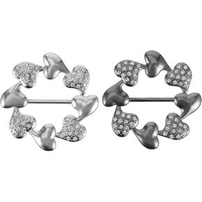 Abaodam 2 Pcs t Shirt Clips Tshirt Clip Buckles Scarf Rings Ties Ring and Cinch- Alloy T Shirt Clip Ring All- Match Scarves Buckles Fashion- Dressing Buckles