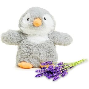 Intelex Warmies Microwavable French Lavender Scented Plush Grey Penguin, 5.91 x 5.91 x 9.84 inches