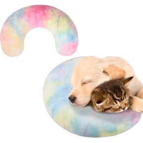 Dog Neck Pillow, Dog Cat Calming Pillow Soft, Fluffy Cozy Pet Body Pillow,Anxiety Relief Pillow for Joint Relief Sleeping Improve