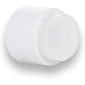 EVI | Wall Adhesive Doorstop | 1.1'' X 1.1'' | Great Adherence | 100% Functional | Mod. 198/28 (White Lacquered Stainless Steel - White Rubber)
