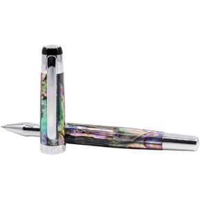 ARCIS The Abalone Rollerball Pen, 925 Sterling Silver, with 2 Ink Refills - Quality-Made Luxury Pen for Journaling, Note Taking, Writing - Premium Executive Pens