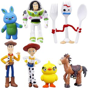 Set of 7 Toy Story，Action Figures with Woody, Buzz and Rex - Cute Action Figures Decorations
