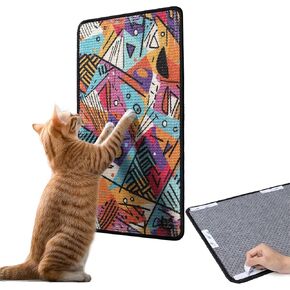The Cat Ladies Scratching Poster - Wall Scratcher Pads - Scratch Mat Art Print for Indoor Cats - Furniture, Couch, and Carpet Protector - Wall Mounted or Floor Sisal Scratchers