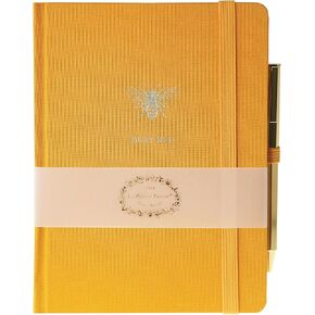 Graphique Bee Lined Journal Plus Pen Luxe Collection, Hardcover Diary Notebook for Writing, Gold Foil Embossing, 160 Pages, 6" x 8"