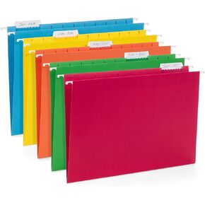 Blue Summit Supplies Hanging File Folders, 75 Pack, Reinforced Hanging Folders Letter Size, Standard File Folders for Filing Cabinet, Hanging File Organizer, Green