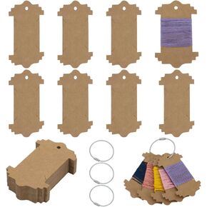 Fingerinspire 100 PCS تطريز خيط بكرات الخيط مع 4 أجهزة كمبيوتر محفوظة خيط بكر حلقة مفصلية 3.94x2.36inC
