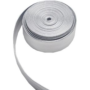 5 Yard Silver Color Fold Over PU Faux Leather Trim Tape for DIY Costume Home Decoration，1Inch