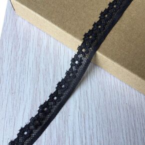 0.6 Inches Wide 10 Yards Stretch Trim Lace Ribbon with Floral Pattern for Bridal Wedding Decorations, Sewing DIY Making and DIY Crafts (9091 White)