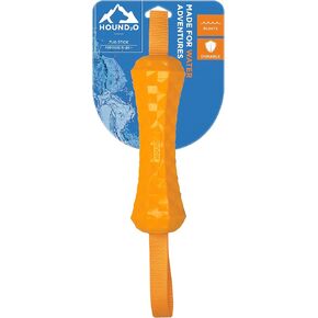 Hound2O Outdoor Dog Toys - Tug Stick, Orange - Tough, Engaging, & Interactive Chew Toys - Chew, Chase, & Fetch - Durable Materials That Float - Easy to Clean for Outdoor Play - Non-Toxic Materials