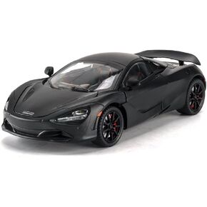 Toy Cars McLaren 720s Roadster Model 1/24 Black Alloy Collectibles Die-cast Vehicles with Sound and Light