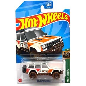 Hot Wheels 1:64 Scale Jeep Cherokee Mud Studs 4/5, White