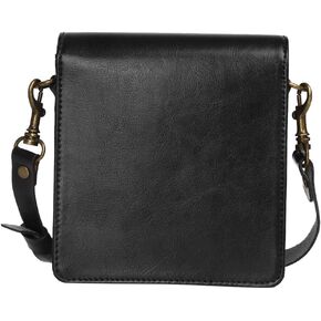 Polaroid Custom Designed Vintage-Inspired Genuine Leather Case for Polaroid Socialmatic - Removable Shoulder Strap Included - Black
