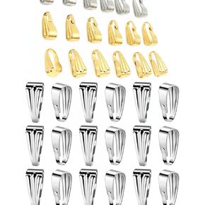 400pcs Pinch Bails Clasps Chain Connector,Pinch Bails Clasp Chain Connectors,Bail Jump Ring Hooks Metal Pinch,Pendant Jewelry Clasp,for Pendant Bracelet Necklace Jewelry Making,Chain Connector Finding