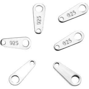 20pcs Adabele 925 Sterling Silver 8.5mm Super Seardrop سلسلة Tab Link Tarnish Rhodium End End Clasp Clasp for Jewelry Making SS329-3
