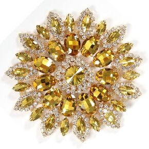 Crystal Glass Rhinestones Decoration Crystal Flower Shoe Decoration Crystal Rhinestone Brooch Pin DIY Art Decoration for Clothing, Bags, Shoes