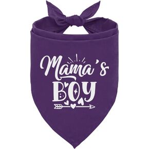 Mama's Boy Dog Bandana, Dog Bandana for Small Medium Dogs, Funny Cute Dog Bandana, Gift for Dog Lover, Pet Dog Gender Revealing Triangle Scarf, Pet Scarf Accessories, Dog Bandana Pet Scarf (B35)