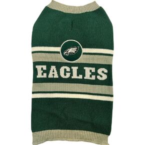 Pets First NFL Philadelphia Eagles Dog Sweater, Size Large. Warm and Cozy Knit Pet Sweater with NFL Team Logo, Best Puppy Sweater for Large and Small Dogs, Team Color (PHL-4179-LG)