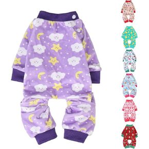 BEAUTYZOO Dog Pajamas Small Sized Dog, Summer Doggie Pajamas for Boy Girl, Soft Strechy Cotton Puppy Pjs Jammies Onesies for Men Women, Pet Jumpsuit Body Suit Cat Apparel Clothes, Green Dinosaur XS