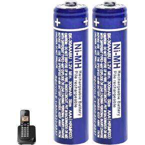4 Pack HHR-55AAABU NI-MH AAA Rechargeable Battery for Panasonic, 1.2v 550mah Rechargeable AAA Batteries for Panasonic Cordless Phone Handset, Remote Controls, Electronics in Saudi Arabia