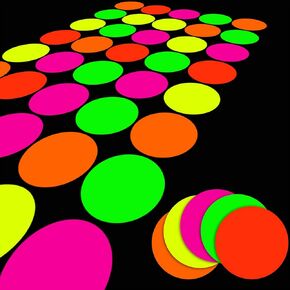 Zonon 40 Pieces Neon Papers Glow Party Cardstocks Multi-Colored Fluorescent Cardstock UV Reactive for Black Light Neon Parties Decorations Supplies DIY Birthday Wedding, 5 Colors