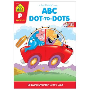School Zone ABC Dot-to-Dots Workbook: 32 Pages, Preschool, Kindergarten, Learning Activities, Connect the Dots, Alphabet, ABC's, 123, Counting, Letter Puzzles, Ages 3-5 (Get Ready! Book Series)