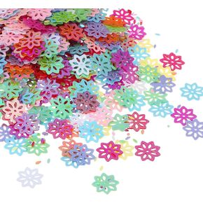 PATIKIL 30 Gram/1 Ounce Sequins and Spangles, 2Pcs Mixed Sequins for Crafts DIY Arts Wedding Celebration Supplies Greeting Card Decoration, Mix Colors, Pointed Flower