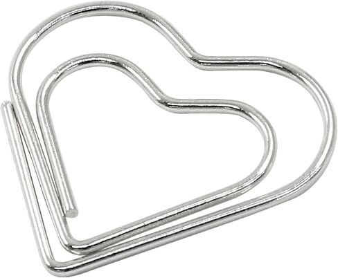 Hitefu 100 Pcs Love Heart Shaped Clips, Mini Cute Paper Clips, Tiny Paper Clips for Decoration, Organization, Bookmarks, School (Silver) in Saudi Arabia