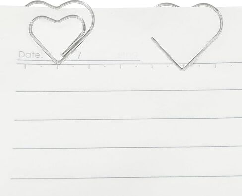 Hitefu 100 Pcs Love Heart Shaped Clips, Mini Cute Paper Clips, Tiny Paper Clips for Decoration, Organization, Bookmarks, School (Silver) in Saudi Arabia