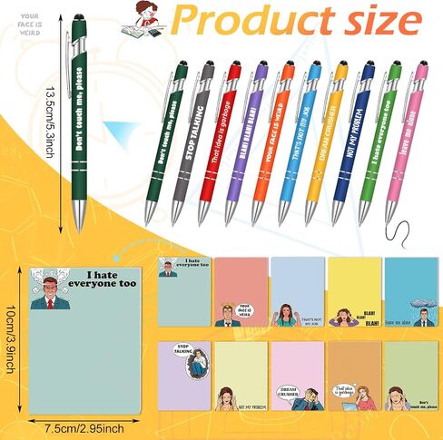 Spiareal 20 Pcs Positive Motivational Inspirational Gifts Set Pens Sticky Notes Motivational Ballpoint Inspirational Notepads Journal Bulk for Teachers Nurse Coworkers Office Christmas Gift Supply in Saudi Arabia