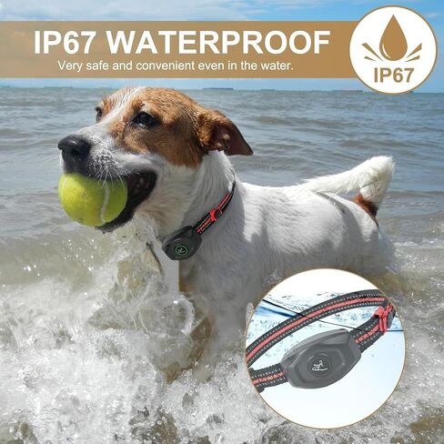 Dog Training Collar - 2 in 1 Rechargeable Remote Dog Shock Anti-Bark Collar w/3 Training Modes, Beep, Vibration, Shock 100% Waterproof, Up 1300Ft Range for Small Medium Large Dogs (Black + Orange) in Saudi Arabia