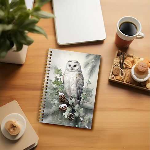 Christmas Notebook, Farmhouse Christmas Owl Journal, Owl Gifts, Christmas Office Gifts for Coworkers, Christmas Composition Notebook, Christmas Spiral Notebook 5.5x8.3 Inch in Kuwait