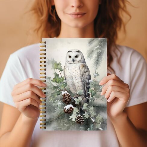 Christmas Notebook, Farmhouse Christmas Owl Journal, Owl Gifts, Christmas Office Gifts for Coworkers, Christmas Composition Notebook, Christmas Spiral Notebook 5.5x8.3 Inch in Kuwait