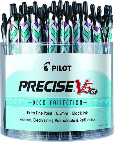 الطيار ، V5 RT DECO Collection Collection قابل لإعادة تعبئة الحبر السائل القابل للالتفاف وقابل للسحب ، أقلامًا إضافية in Saudi Arabia