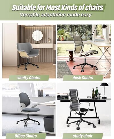 Sytopia 24''(60cm) Office Chair Base Replacement, Heavy Duty Replacement Parts(2400Lbs), Desk Chair Reinforced Metal Leg, Universal Caster and Gas Cylinder Size, Matte Black in Saudi Arabia