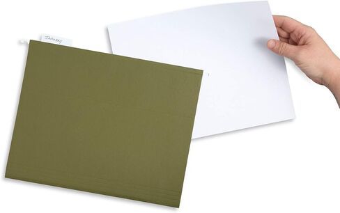 Blue Summit Supplies Hanging File Folders, 75 Pack, Reinforced Hanging Folders Letter Size, Standard File Folders for Filing Cabinet, Hanging File Organizer, Green in Kuwait