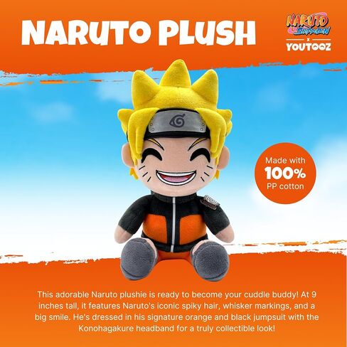 Youtooz Naruto Plush 9" Inch, Collectible Uzumaki Naruto Plushie from Anime Naruto Shippuden by Youtooz Plush Collection in Kuwait