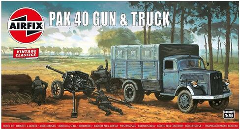 Airfix Vintage Classics Set - A02303V 88mm Gun & Tractor - Plastic Model Motor Vehicle Kits for Adults & Children 8+, Set Includes 114 Pieces, Sprues & Decals - 1:76 Scale Model Vehicle Set in Saudi Arabia