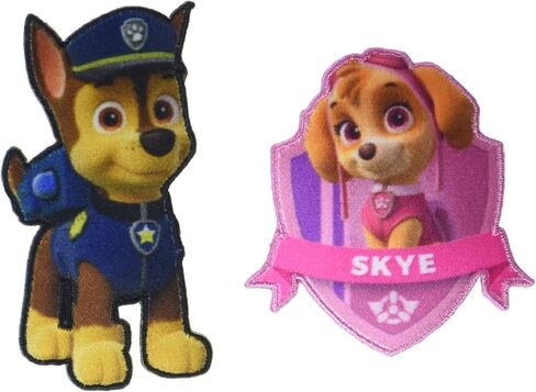 Simplicity Paw Patrol Skye و Chase Iron على رقعة زين للملابس ، وحقائب الظهر ، والملحقات ، والأحجام تختلف ، عدد متعدد الألوان 2 in Saudi Arabia