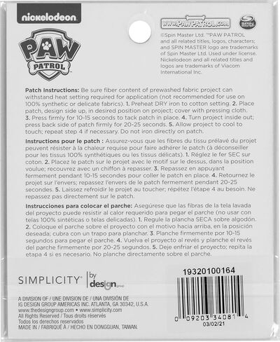 Simplicity Paw Patrol Skye و Chase Iron على رقعة زين للملابس ، وحقائب الظهر ، والملحقات ، والأحجام تختلف ، عدد متعدد الألوان 2 in Saudi Arabia