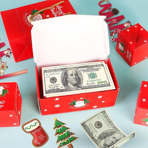 Surprise Gift Box Explosion Money Box, Surprise Gift Box Explosion, Birthday Explosion Box, Surprise Money Box, 12 Bounces Folding Bouncing Surprise Explosion Gift Box for Christmas (red) in Saudi Arabia